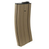 Chargeur mid-cap métal 120 billes Lancer Tactical pour M4 AEG, disponible en noir et tan – Tan/Beige