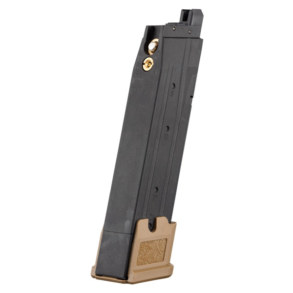 Chargeur gaz Sig Sauer ProForce M17 disponible en coloris Tan/Beige et Noir – Tan/Beige
