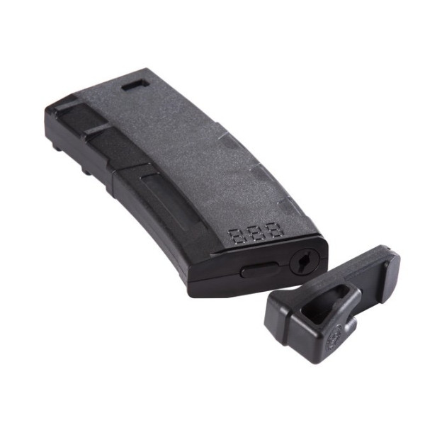 Chargeur Mid-cap 130 billes Lancer Tactical Speed pour M4 AEG – Noir