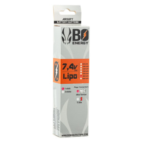 Batterie LiPo BO Manufacture 2S 7.4V 1800mAh 25C stick pour réplique airsoft