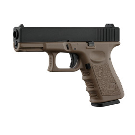 Réplique airsoft pistolet KJ Works KP-23 à culasse métal, disponible en noir, tan et kaki – Tan/Beige
