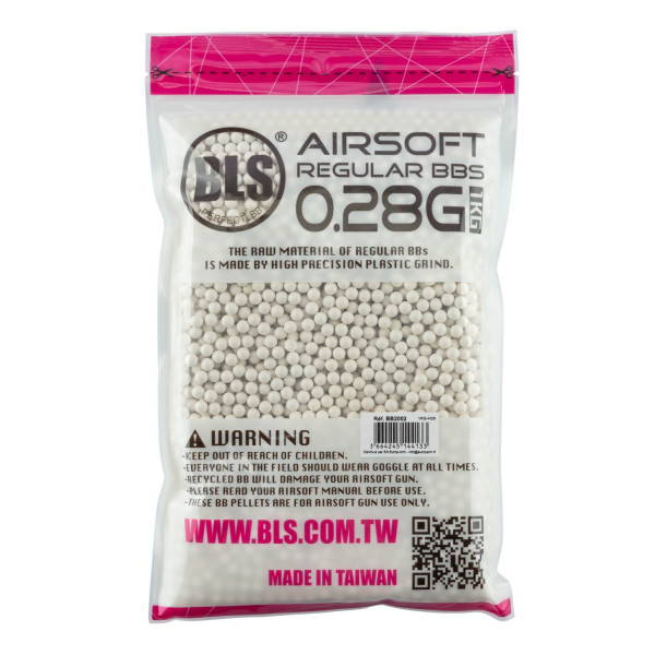 Billes airsoft 6mm 0,28g BLS Standard blanches – Blanc