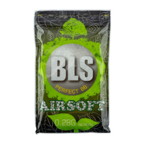 Billes airsoft biodégradables BLS 6mm 0,28g blanches en sac de 1 kg – Blanc