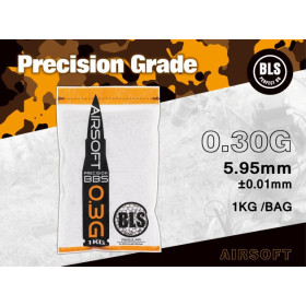 Billes airsoft BLS STD 6mm 0,30g blanches – Blanc
