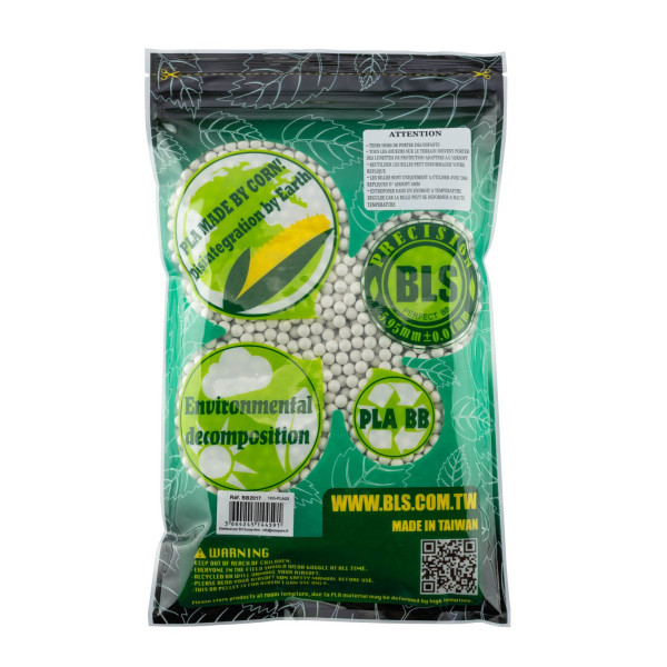 Billes airsoft biodégradables BLS 0.23g blanches 6mm