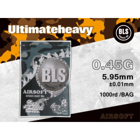 Billes airsoft biodégradables BLS BIO 0.45g 6mm – Sac 1 kg – Blanc