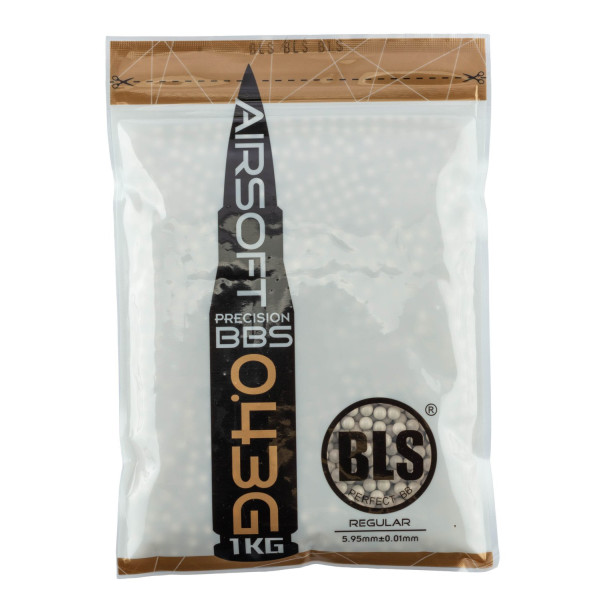 Billes airsoft lourdes 0,43 g BLS blanches – Sac de 1 kg – Blanc