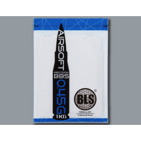 Billes airsoft lourdes 0,45 g BLS blanches – Sac de 1 kg – Blanc