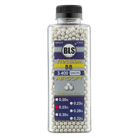 Billes airsoft BLS Precision 6 mm haute précision blanches – Blanc