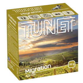Cartouche de chasse au gibier migrateur Tunet Migration 32 calibre 12/67