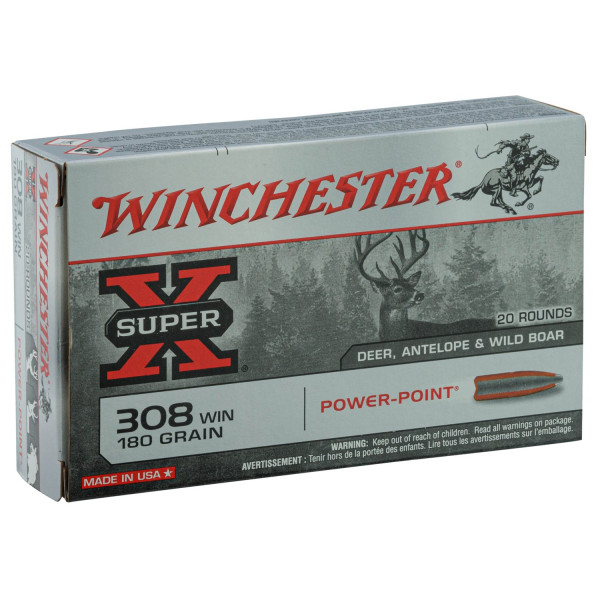 Munitions de chasse Winchester Power Point calibre .308 Winchester