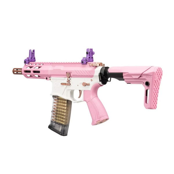 Réplique airsoft longue 6 mm G&G Armament CM16 Batto CQB Taffy Pink