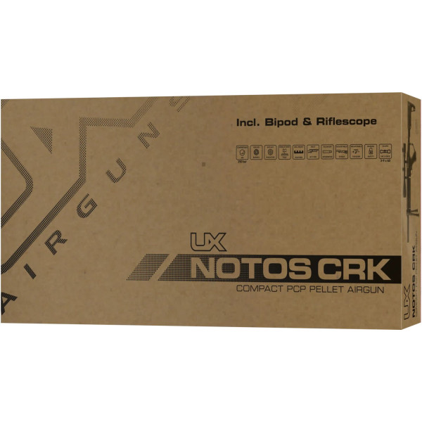 Carabine PCP UX Notos Carbine calibre 5,5 mm avec lunette 3-9x40 28 joules