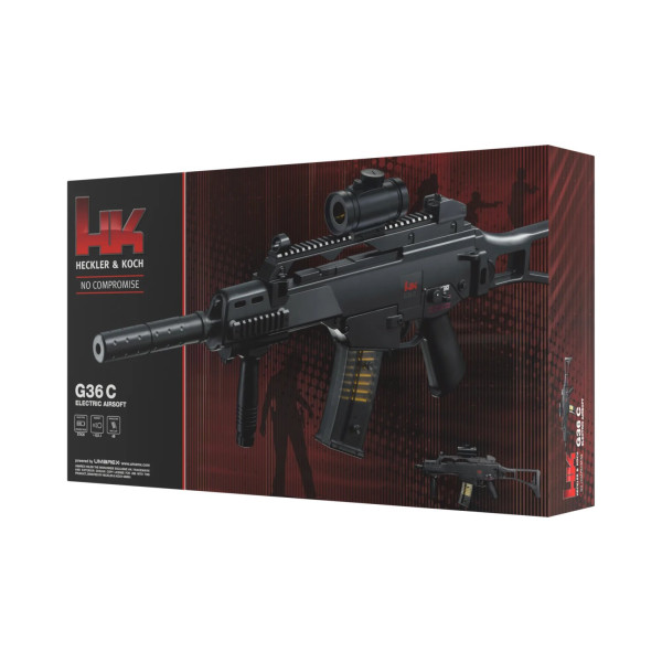 Pistolet airsoft électrique Heckler & Koch G36 C full auto en 6 mm