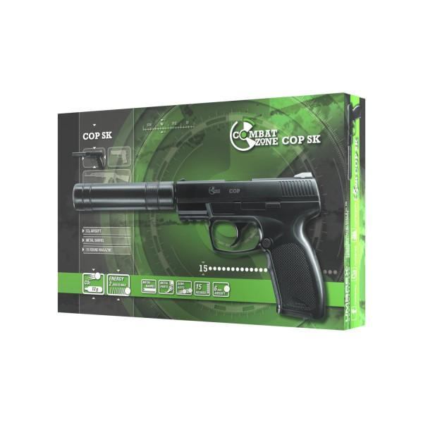 Pistolet airsoft Combat Zone COP SK à billes 6 mm propulsion CO2