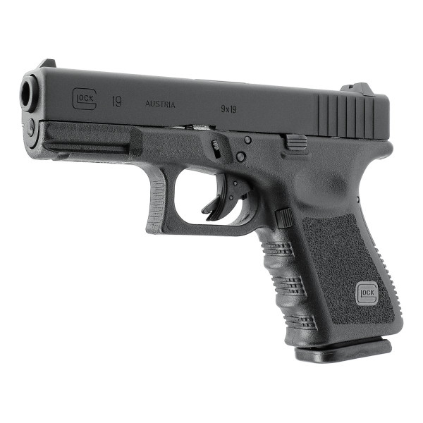 Pistolet airsoft Glock 19 à gaz billes 6 mm moins de 1 joule