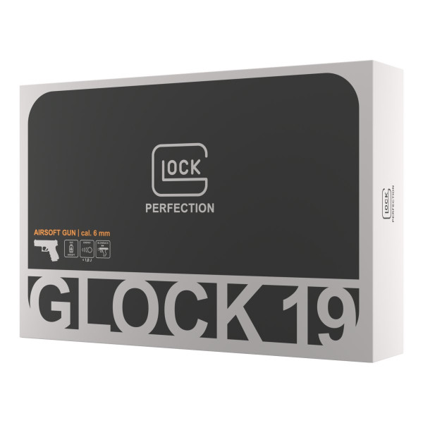 Pistolet airsoft Glock 19 à gaz billes 6 mm moins de 1 joule