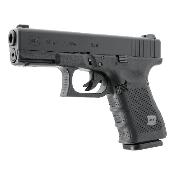 Pistolet airsoft Glock 19 Gen4 à gaz 6 mm moins de 1 joule