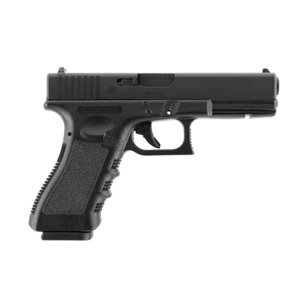 Pistolet airsoft Glock 17 à gaz culasse acier fraisée CNC billes 6 mm