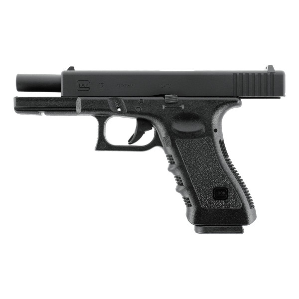 Pistolet airsoft Glock 17 à gaz culasse aluminium fraisée CNC billes 6 mm