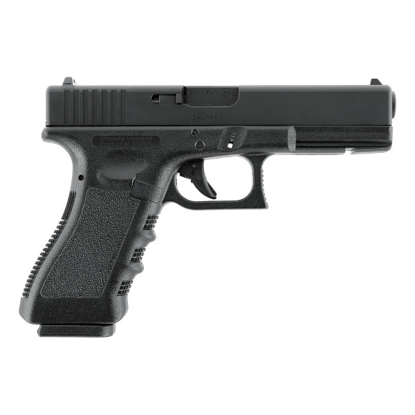 Pistolet airsoft Glock 17 à gaz culasse aluminium fraisée CNC billes 6 mm
