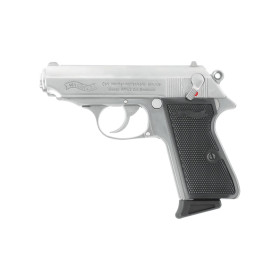 Pistolet airsoft Walther PPK/S à gaz silver tir BBS 6 mm moins de 1 joule