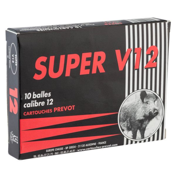 Cartouche Prevot Subsonique V12 demi-blindée expansive - Cal. 12/67 — vue 2