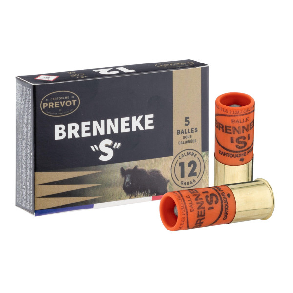 Cartouche Prevot à balle BRENNEKE ''S'' demi-blindée - Cal. 12/70 — vue 6