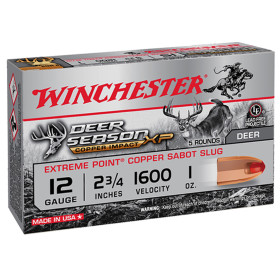 Cartouche Winchester DEER SEASON sans plomb - Cal 12/70