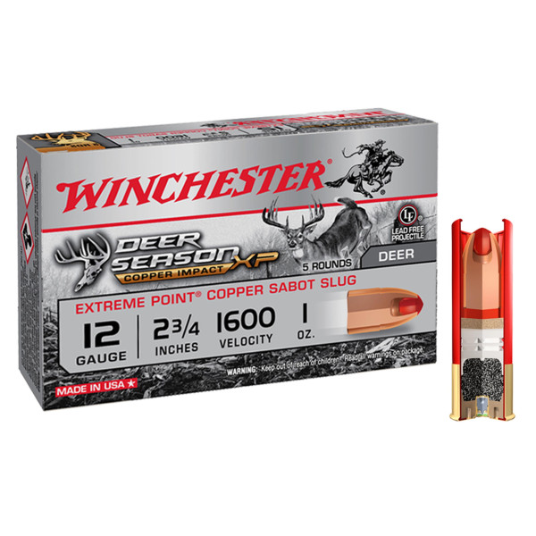 Cartouche Winchester DEER SEASON sans plomb - Cal 12/70 — vue 5