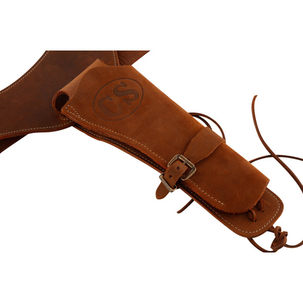 Ceinturon Confederation State - 110 cm - Marquage CS + holster. — vue 13