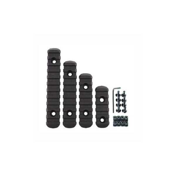 Kit de 4 rails M-LOK vers Picatinny — vue 2