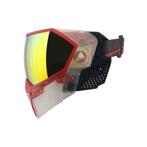 Masque EVS Crystal SE Clear/Red avec lentille Fire Mirror — vue 2