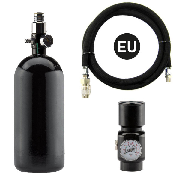 Pack complet EU bouteille 0,8L + preset + régulateur HPA + ligne renforcée — vue 2