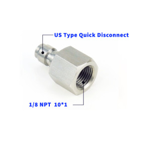 Adaptateur HPA / PCP 1/8 NPT avec connecteur type US