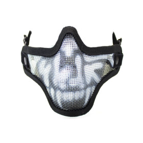 Bas de masque grillage shield skull - Noir
