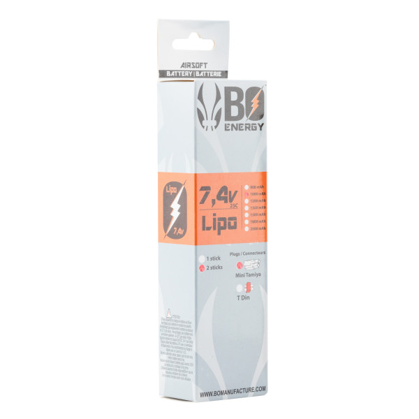2 sticks batterie Lipo 2S 7.4V 1000mAh 25C — vue 8