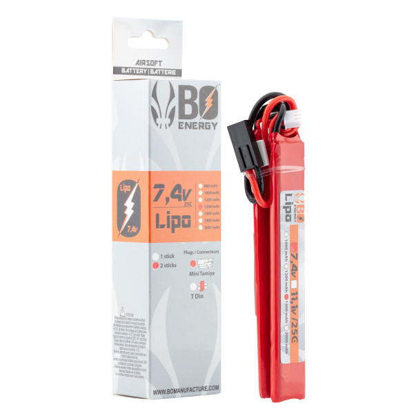 2 sticks batterie Lipo 2S 7.4V 1300mAh 25C — vue 5