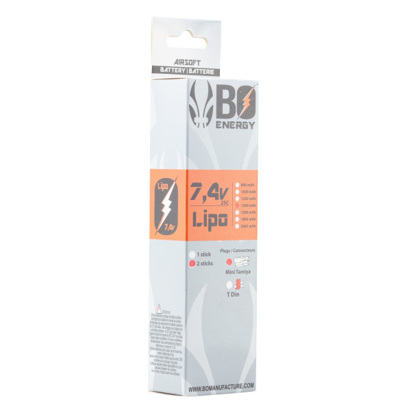 2 sticks batterie Lipo 2S 7.4V 1300mAh 25C — vue 6