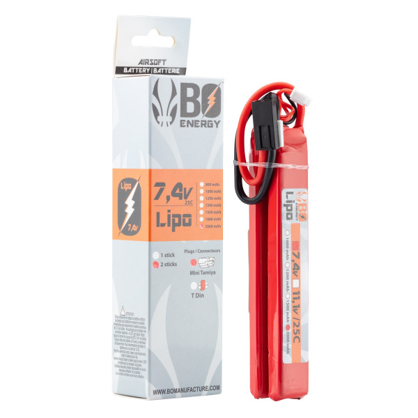 2 sticks batterie Lipo 2S 7.4V 2000mAh 25C — vue 5