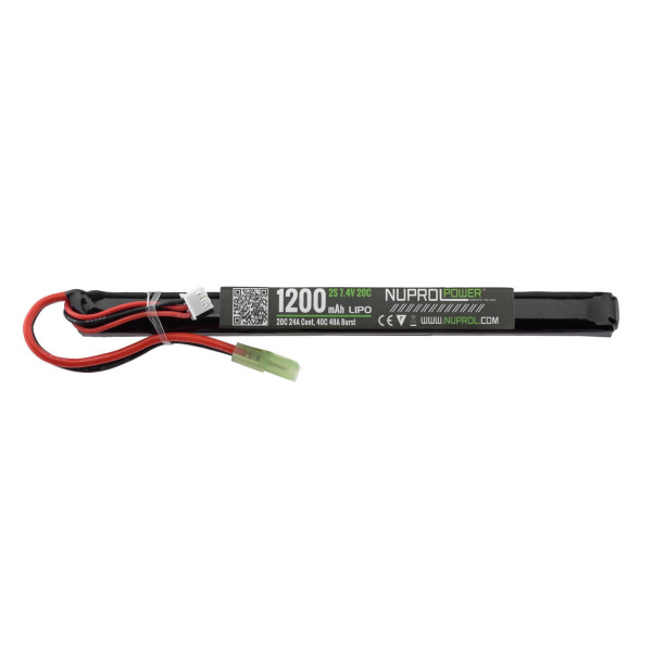 Batterie LiPo 7,4 v 1200 mah slim stick 20 c — vue 3