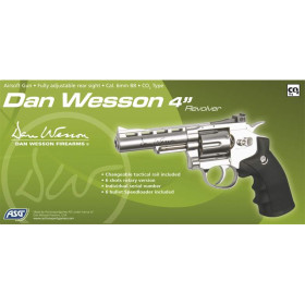 Revolver Airsoft CO2 Dan Wesson Silver 4 pouces — vue 2