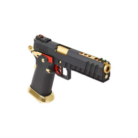 Réplique airsoft GBB HX2032 SEMI / FULL AUTO Noir & Or gaz 1.0J — vue 2