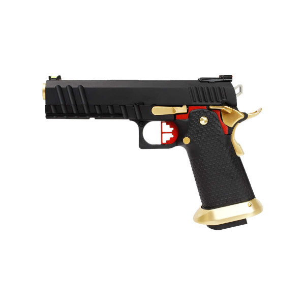 Réplique airsoft GBB HX2032 SEMI / FULL AUTO Noir & Or gaz 1.0J — vue 3