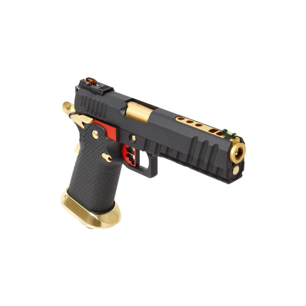 Réplique airsoft GBB HX2032 SEMI / FULL AUTO Noir & Or gaz 1.0J — vue 4
