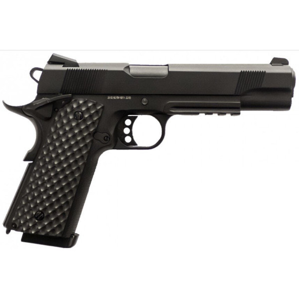 Réplique GBB 1911 MEU Rail Raven full metal gaz noir 1,0J — vue 4