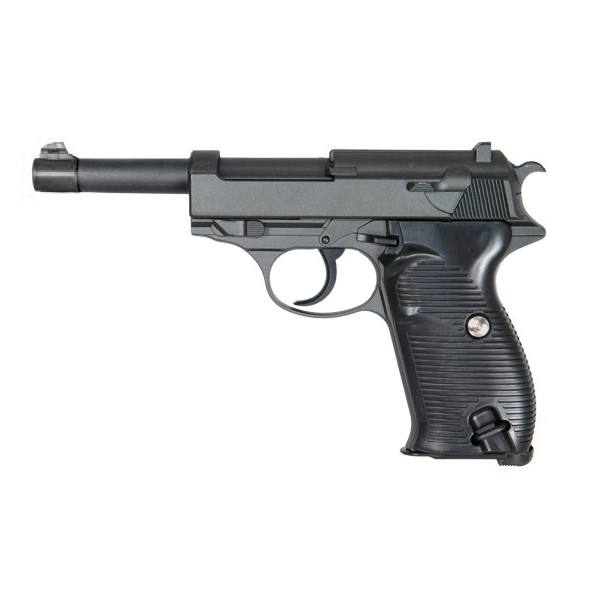 GALAXY pistolet airsoft G21 P38 noir Full métal — vue 2
