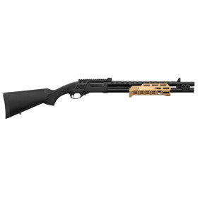 Réplique de fusil à pompe M870 Strike Industries noire et tan — vue 5