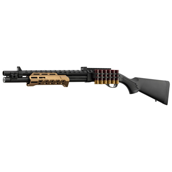 Réplique de fusil à pompe M870 Strike Industries noire et tan — vue 6
