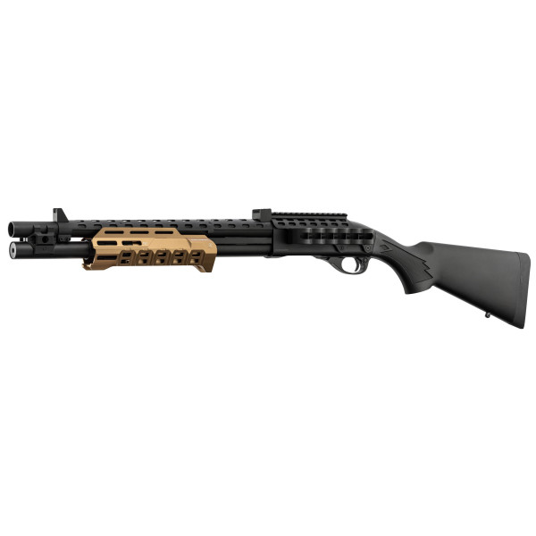 Réplique de fusil à pompe M870 Strike Industries noire et tan — vue 7